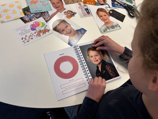 Schoolfotoboek - roze