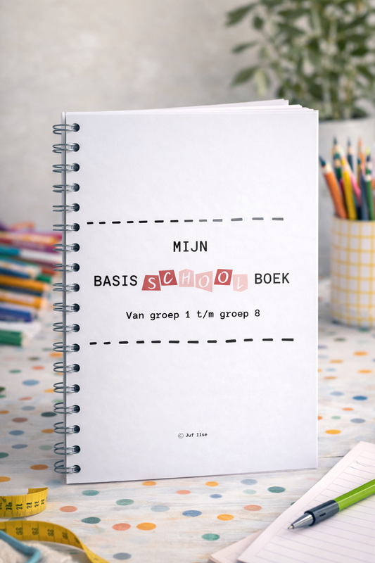 B-keuze schoolfotoboek - roze/rood