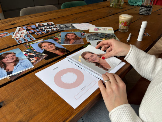 Leerkrachten schoolfotoboek - Roze/rood