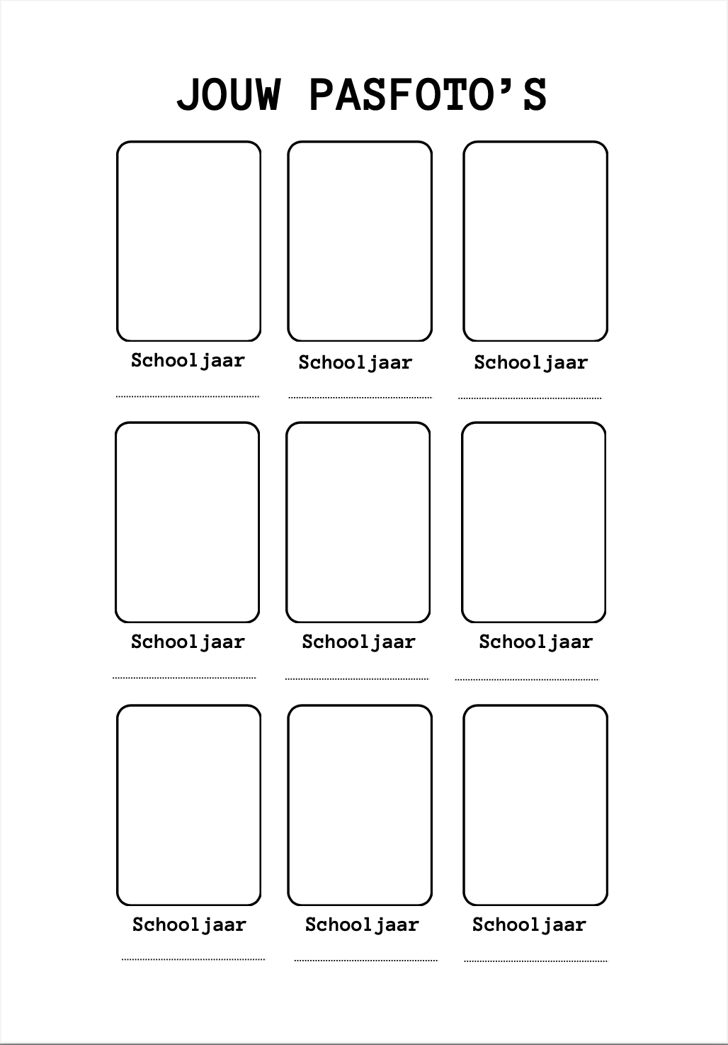 B-keuze Leerkrachten schoolfotoboek -  zwart/wit