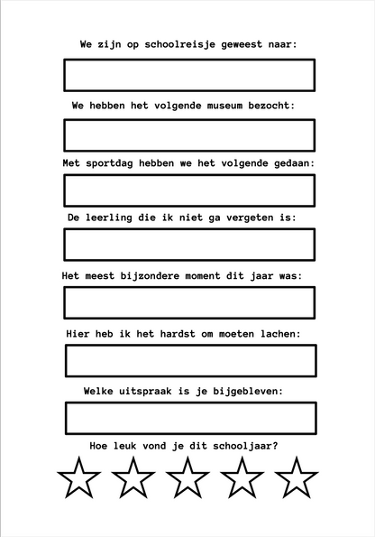 B-keuze Leerkrachten schoolfotoboek -  zwart/wit