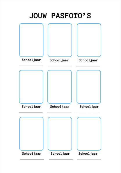 Leerkrachten schoolfotoboek - blauw
