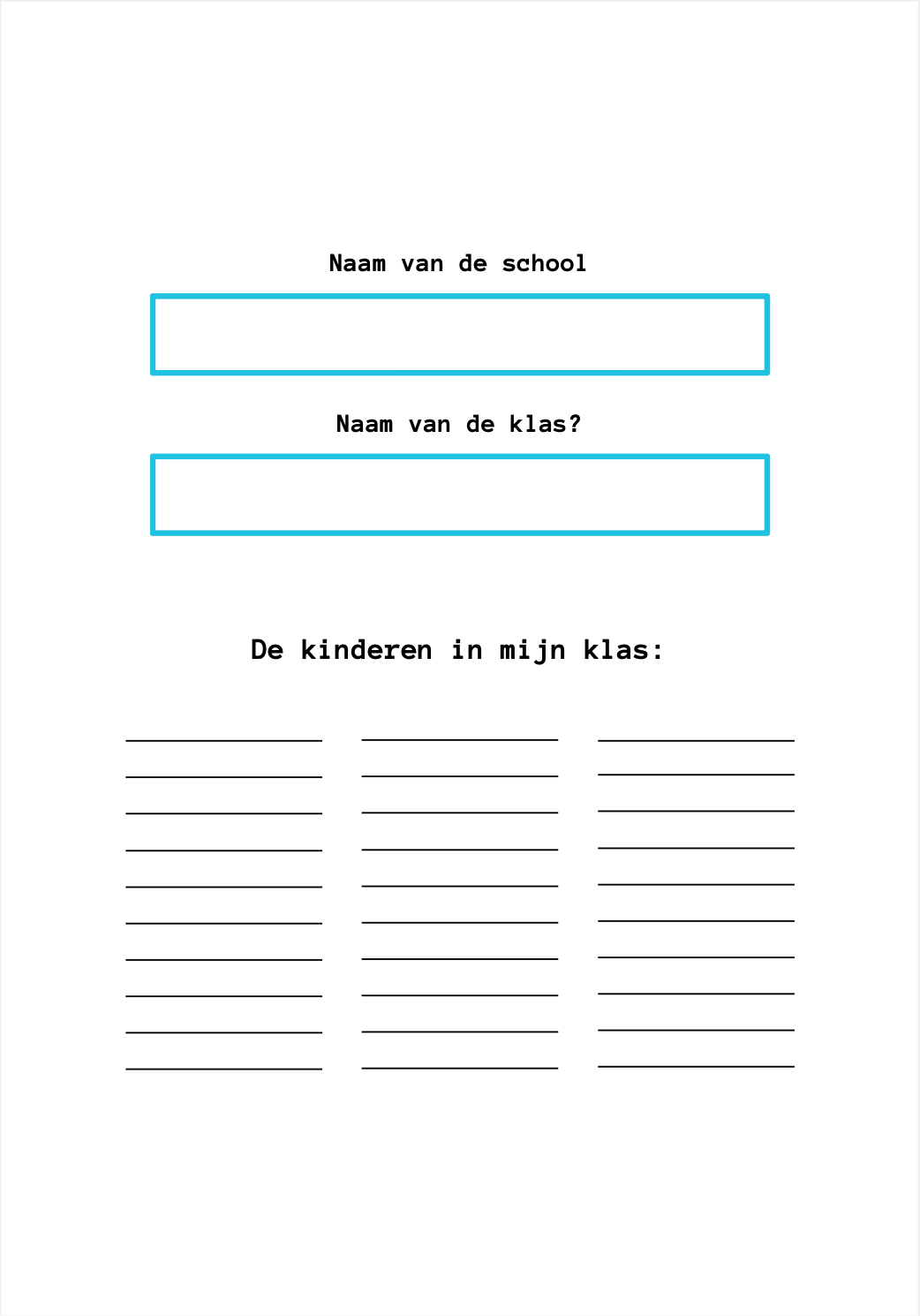Leerkrachten schoolfotoboek - blauw