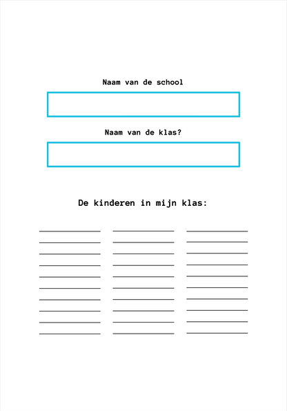 Leerkrachten schoolfotoboek - blauw