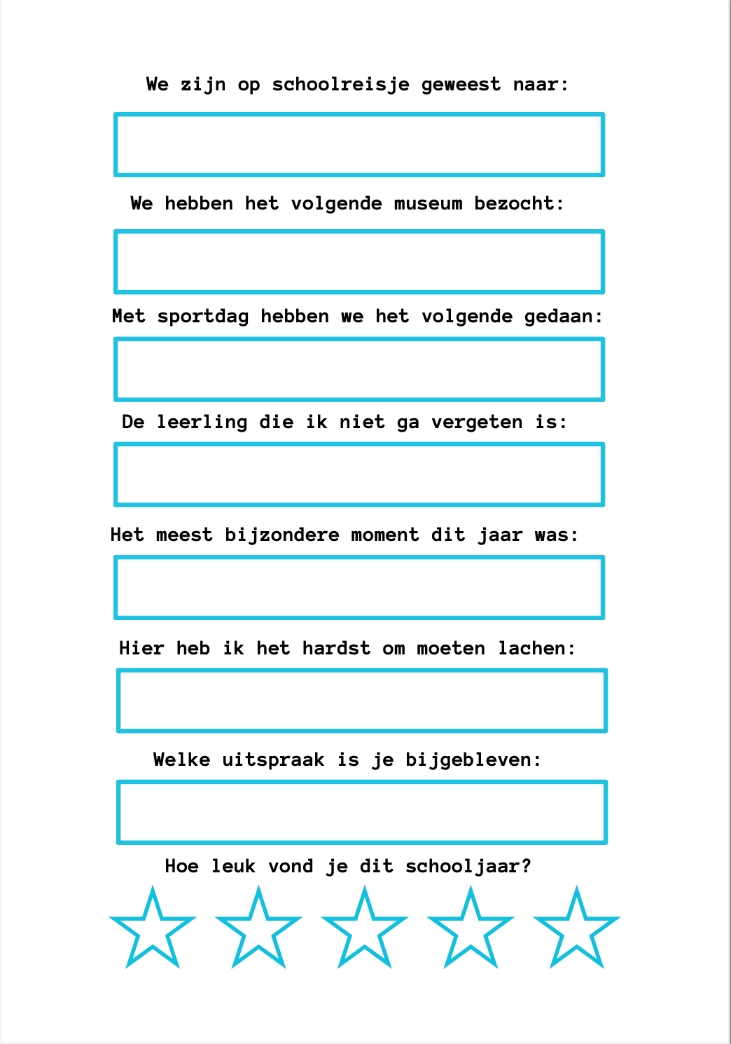 Leerkrachten schoolfotoboek - blauw