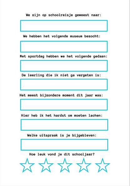Leerkrachten schoolfotoboek - blauw