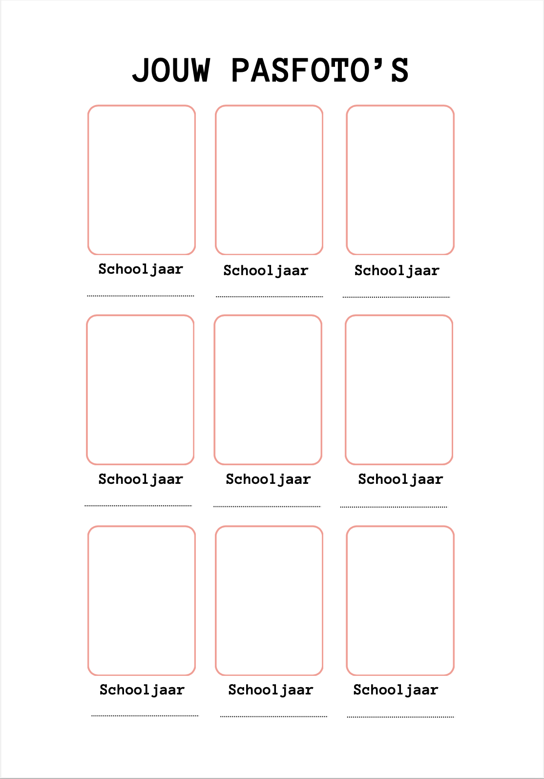 B-keuze Leerkrachten schoolfotoboek - Roze/rood