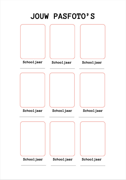 B-keuze Leerkrachten schoolfotoboek - Roze/rood