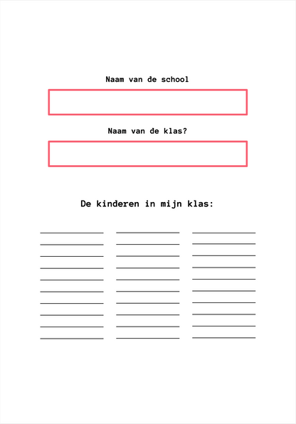 B-keuze Leerkrachten schoolfotoboek - Roze/rood