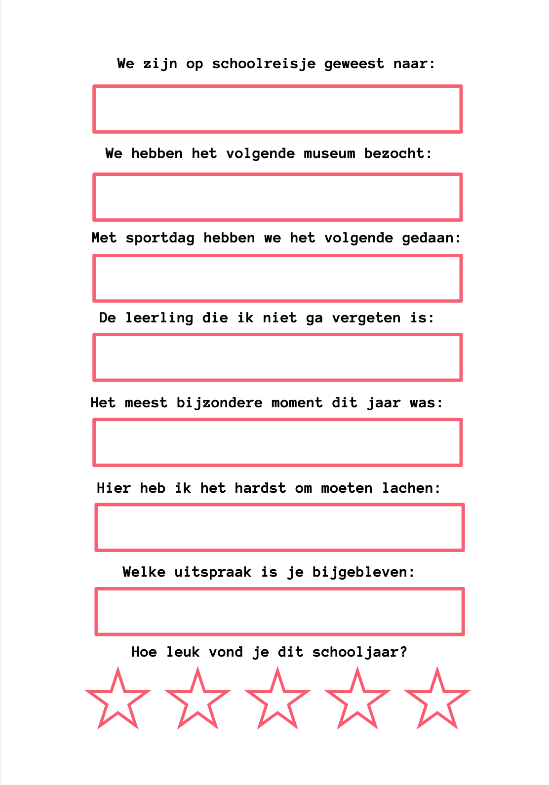 B-keuze Leerkrachten schoolfotoboek - Roze/rood