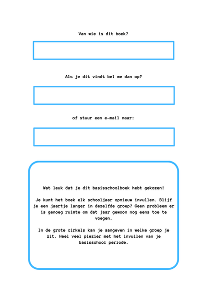 B-keuze schoolfotoboek - blauw
