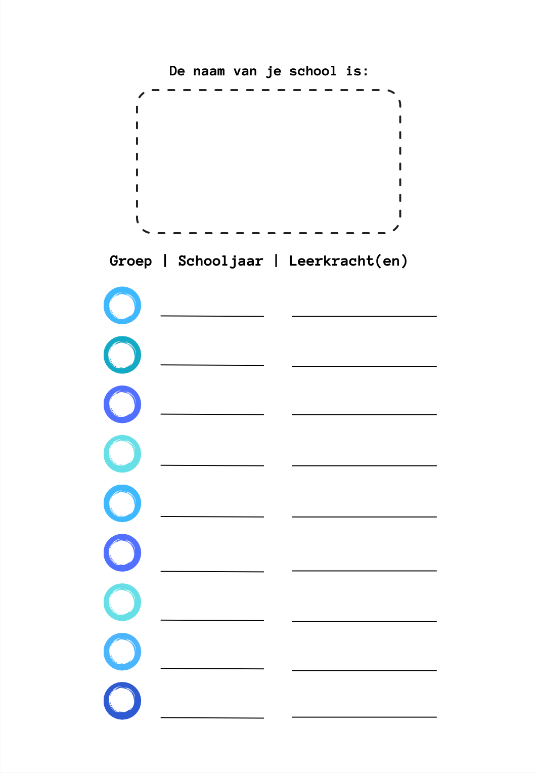 B-keuze schoolfotoboek - blauw