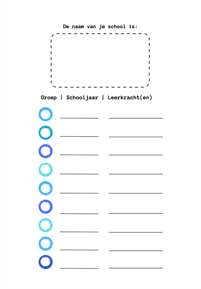B-keuze schoolfotoboek - blauw