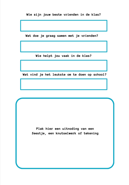 B-keuze schoolfotoboek - blauw