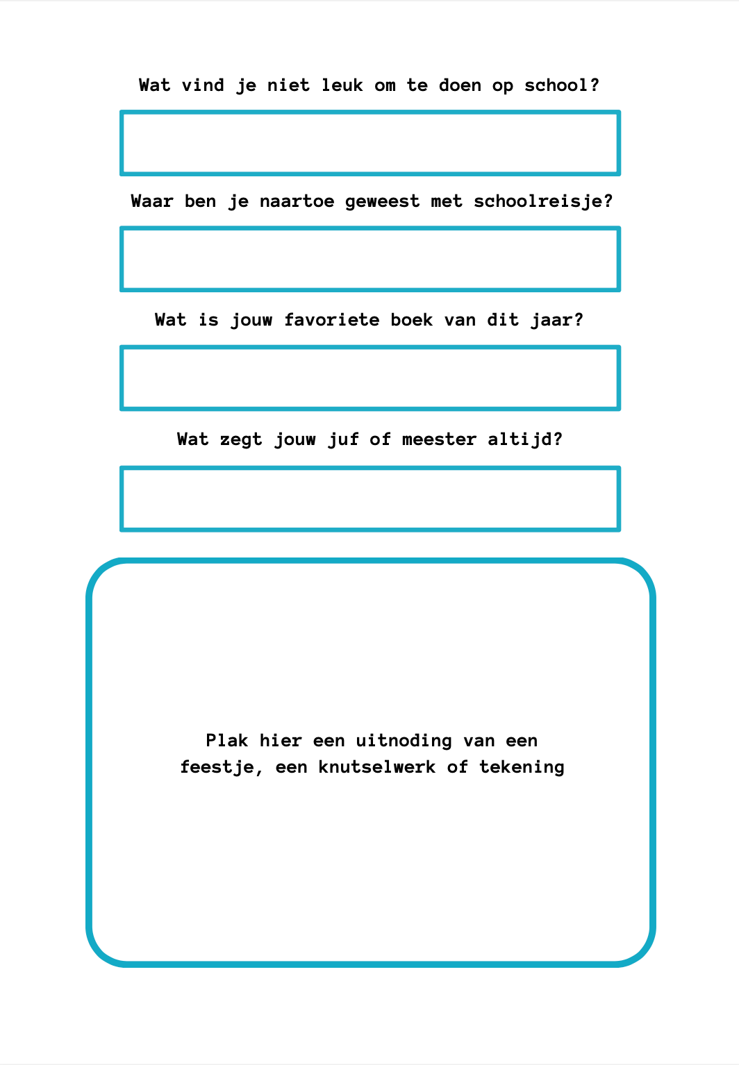 B-keuze schoolfotoboek - blauw