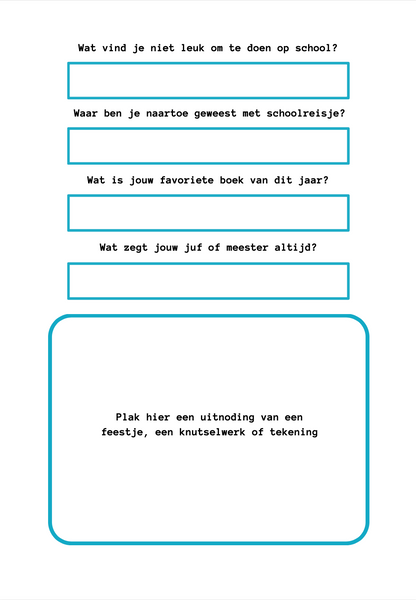 B-keuze schoolfotoboek - blauw