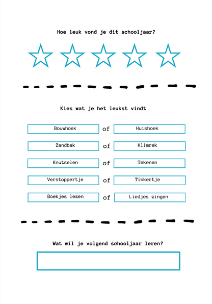 B-keuze schoolfotoboek - blauw