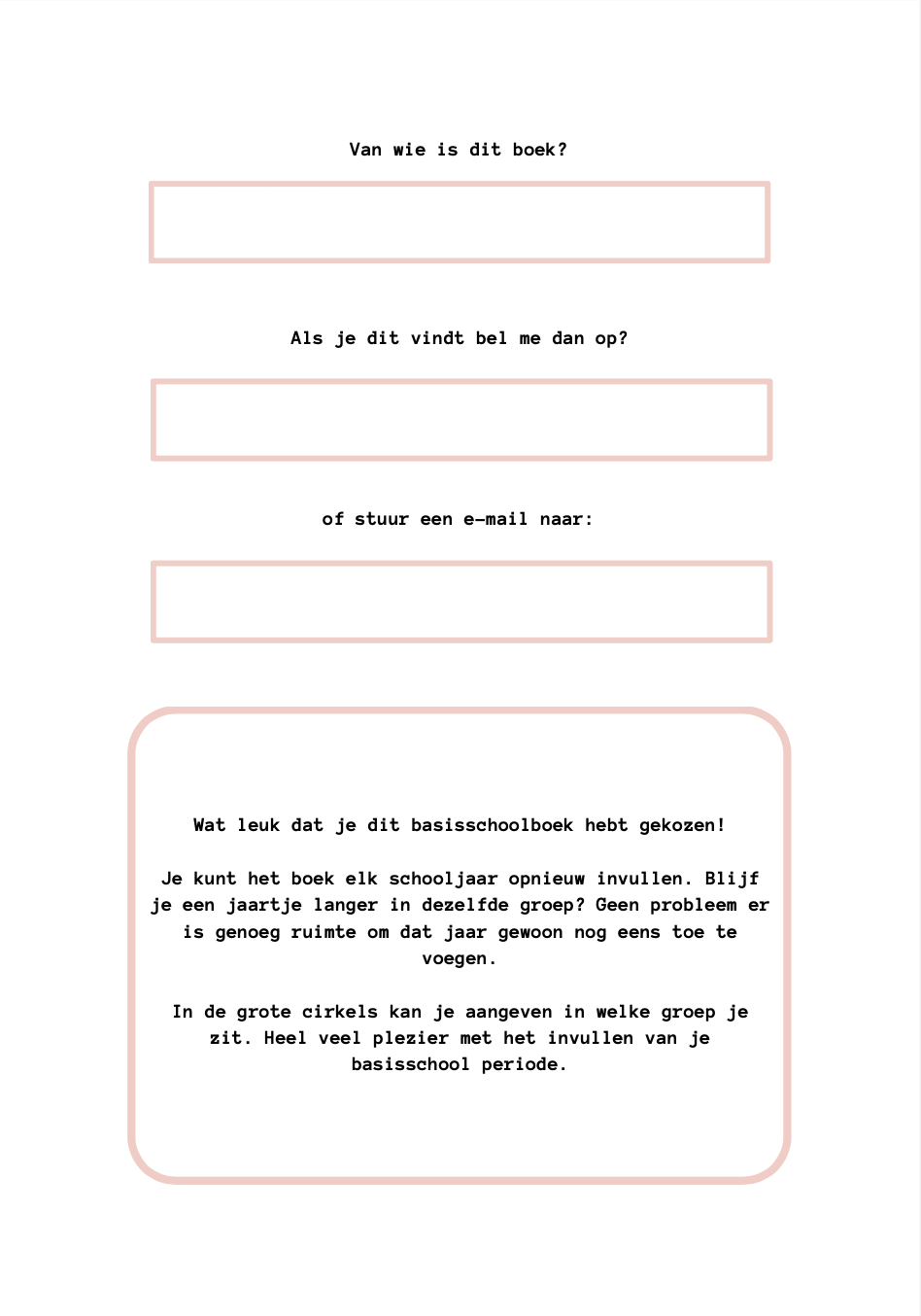 B-keuze schoolfotoboek - roze/rood