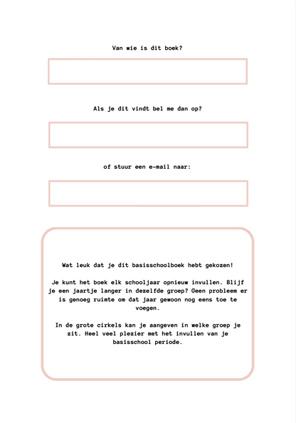 B-keuze schoolfotoboek - roze/rood