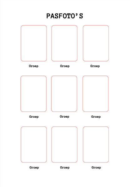B-keuze schoolfotoboek - roze/rood