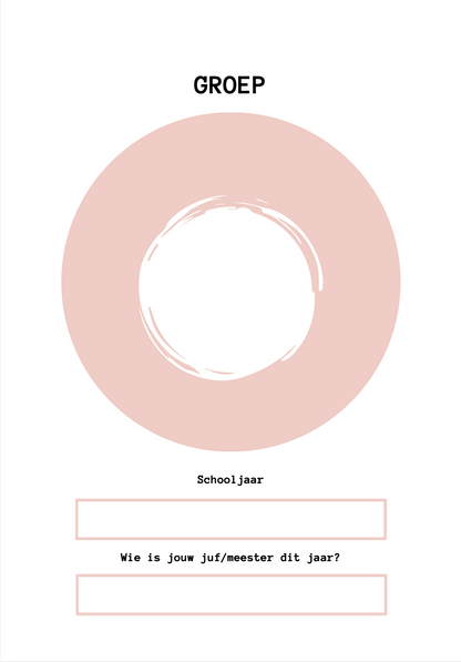 B-keuze schoolfotoboek - roze/rood