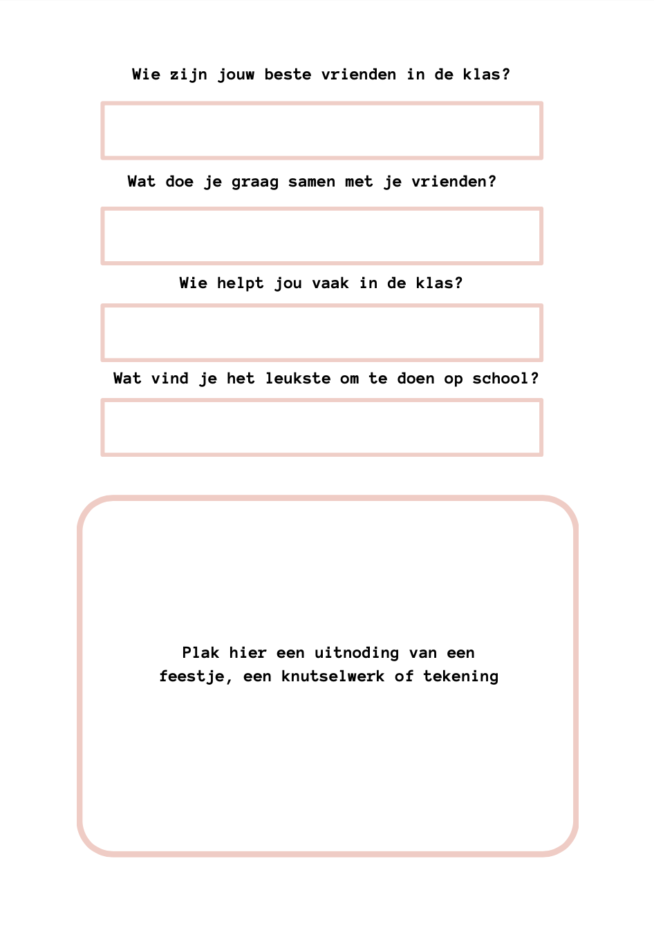 B-keuze schoolfotoboek - roze/rood