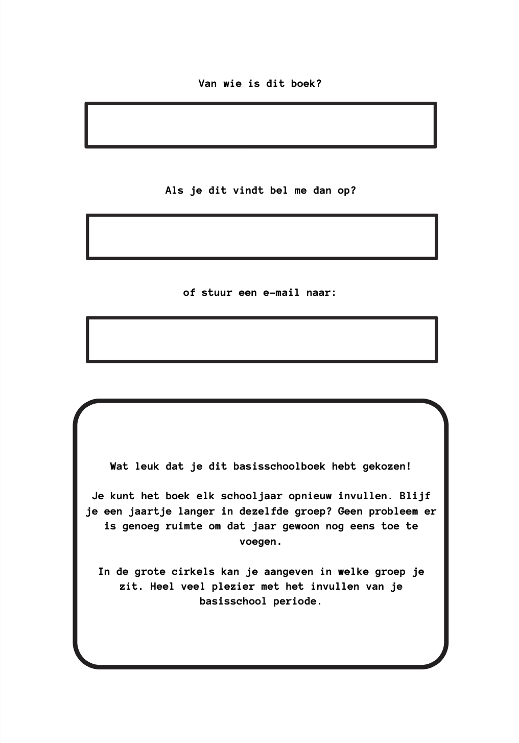 B-keuze schoolfotoboek - zwart/wit