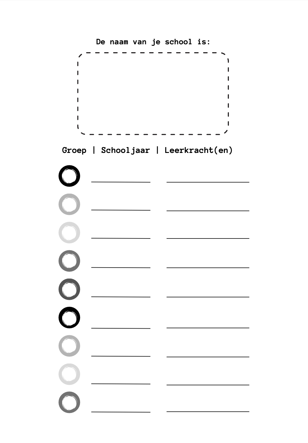 B-keuze schoolfotoboek - zwart/wit