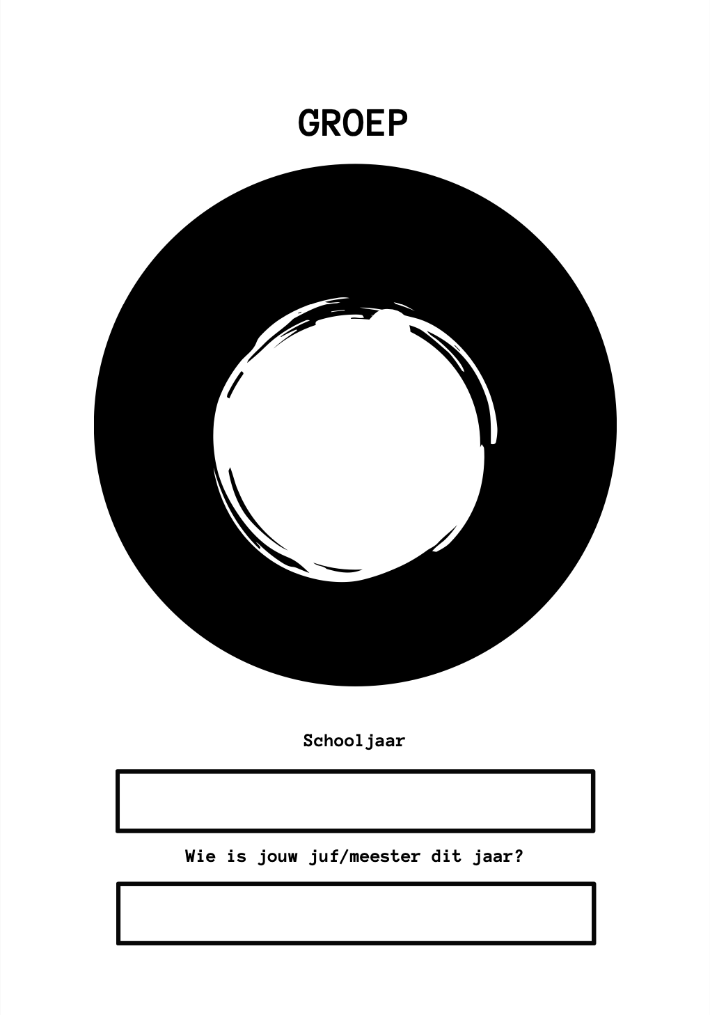 B-keuze schoolfotoboek - zwart/wit