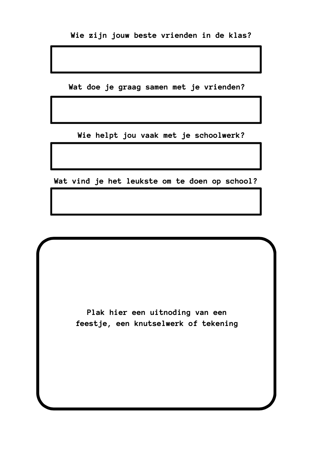 B-keuze schoolfotoboek - zwart/wit