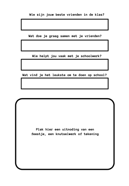 B-keuze schoolfotoboek - zwart/wit
