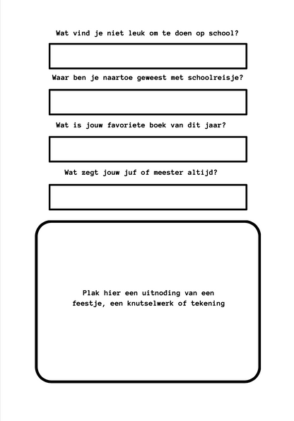B-keuze schoolfotoboek - zwart/wit