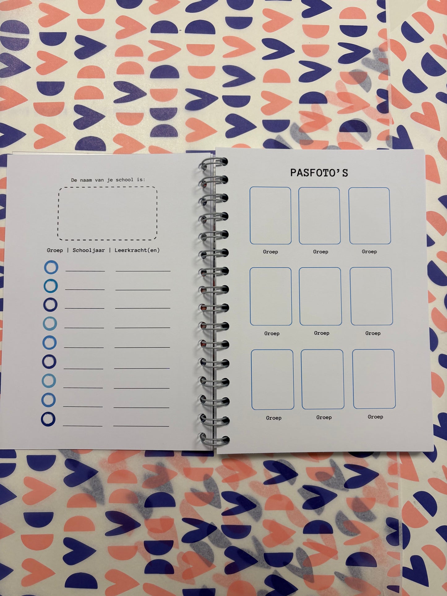 Schoolfotoboek - blauw