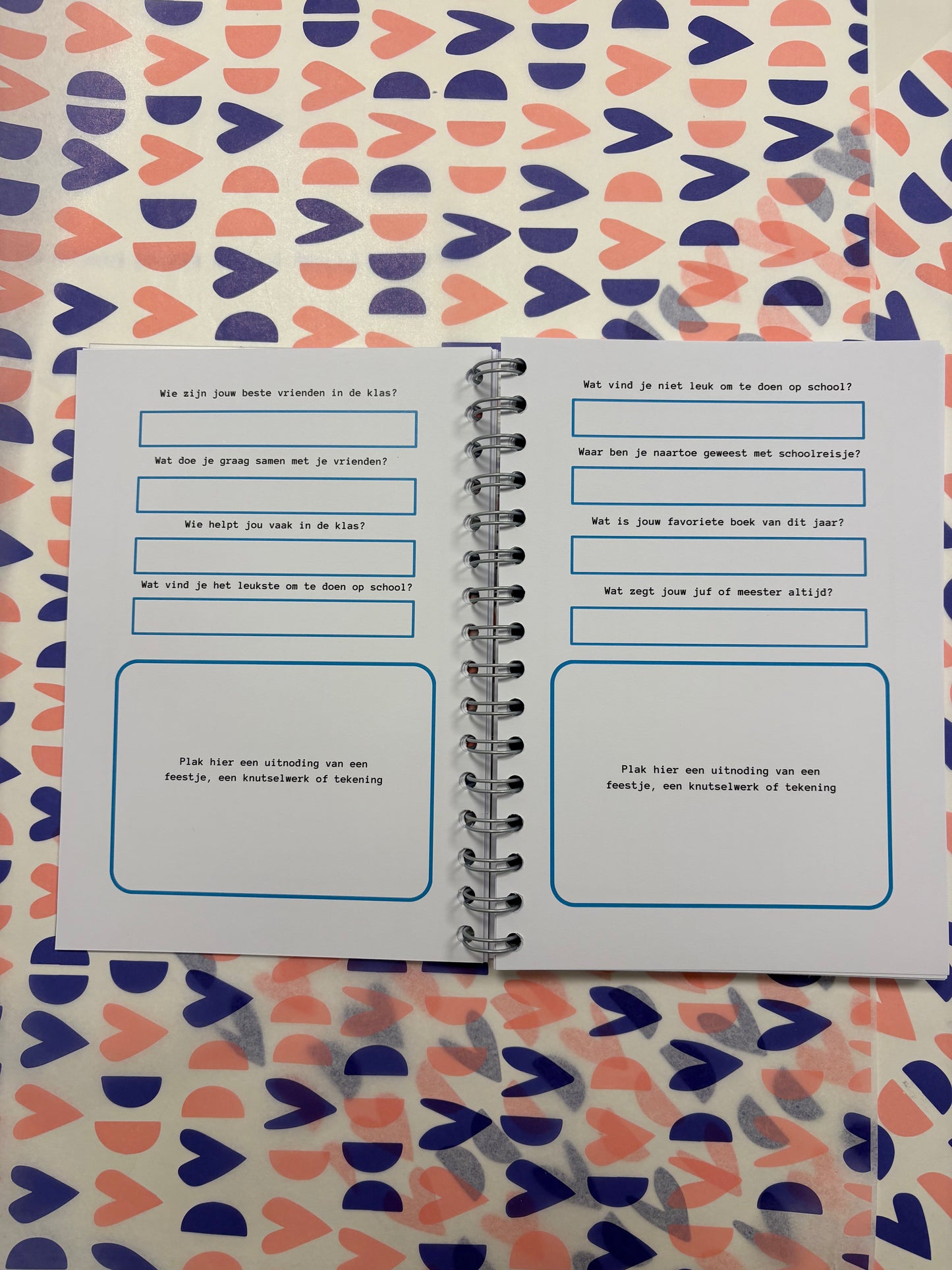 Schoolfotoboek - blauw