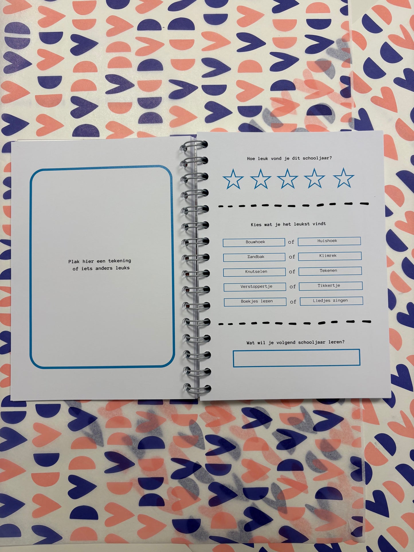Schoolfotoboek - blauw