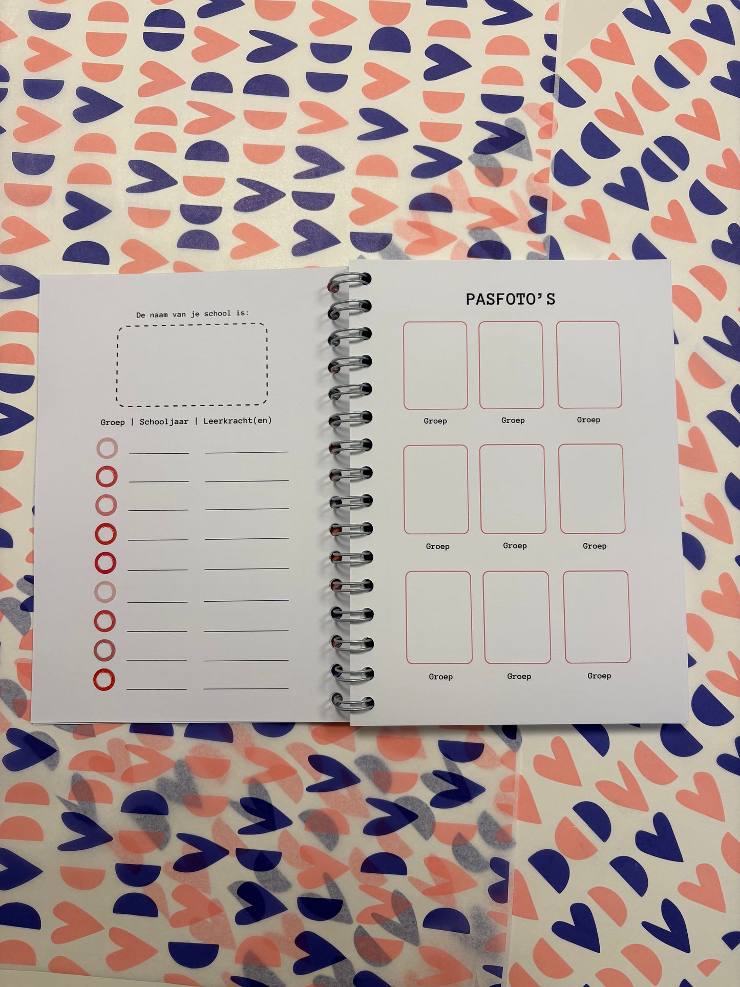 Schoolfotoboek - roze