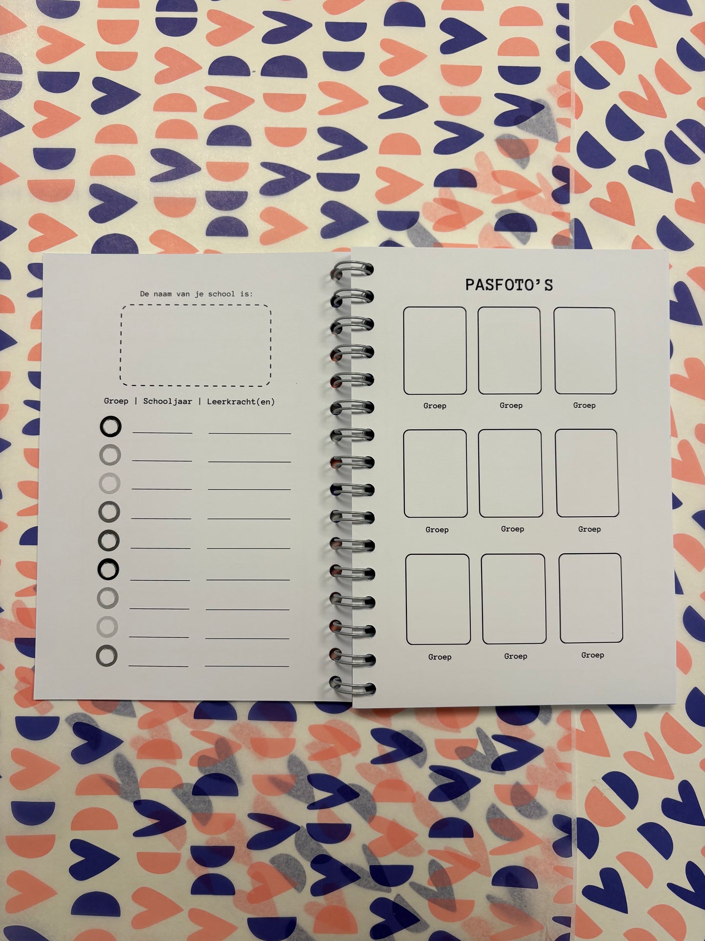 Schoolfotoboek - zwart/wit